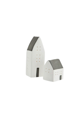 Large Porcelain House With LED Lights from Madam Stoltz