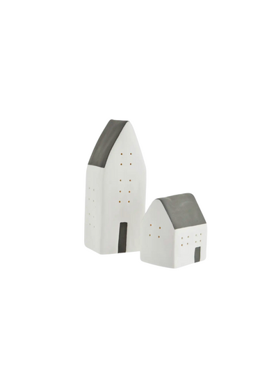 Large Porcelain House With LED Lights from Madam Stoltz