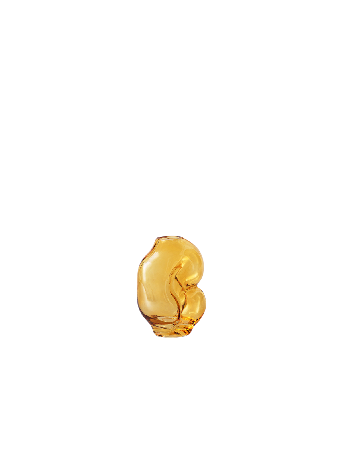 HK Living Small Gleam Glass Vase in Amber