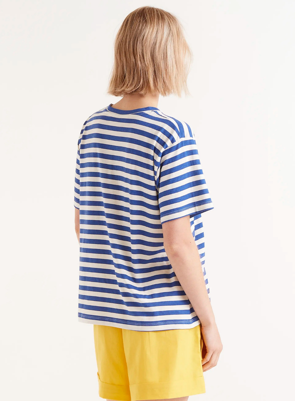 T-Shirt in Navy Blue/White from Compañia Fantastica