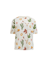 Kinsley Relaxed T-Shirt in Cream, Desert Cowgirl from Sugarhill