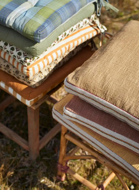 Woven Check Cotton Chair Pad from Madam Stoltz