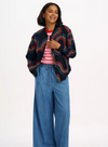 Bobbi Bomber Jacket in Black, Retro Racer from Sugarhill