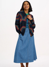 Bobbi Bomber Jacket in Black, Retro Racer from Sugarhill