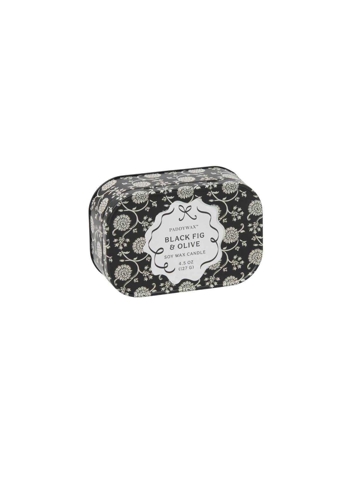 Paddywax Cherie 4.50z Printed Tin Candle - Black Fig & Olive