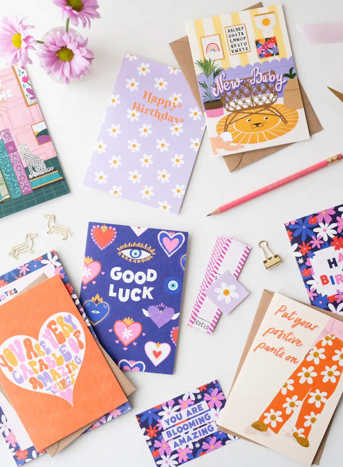 Purple Daisy Birthday Card from Tikkled Pink