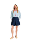 Hugo Scallop Hem Shorts in Dark Wash Denim from Bonté