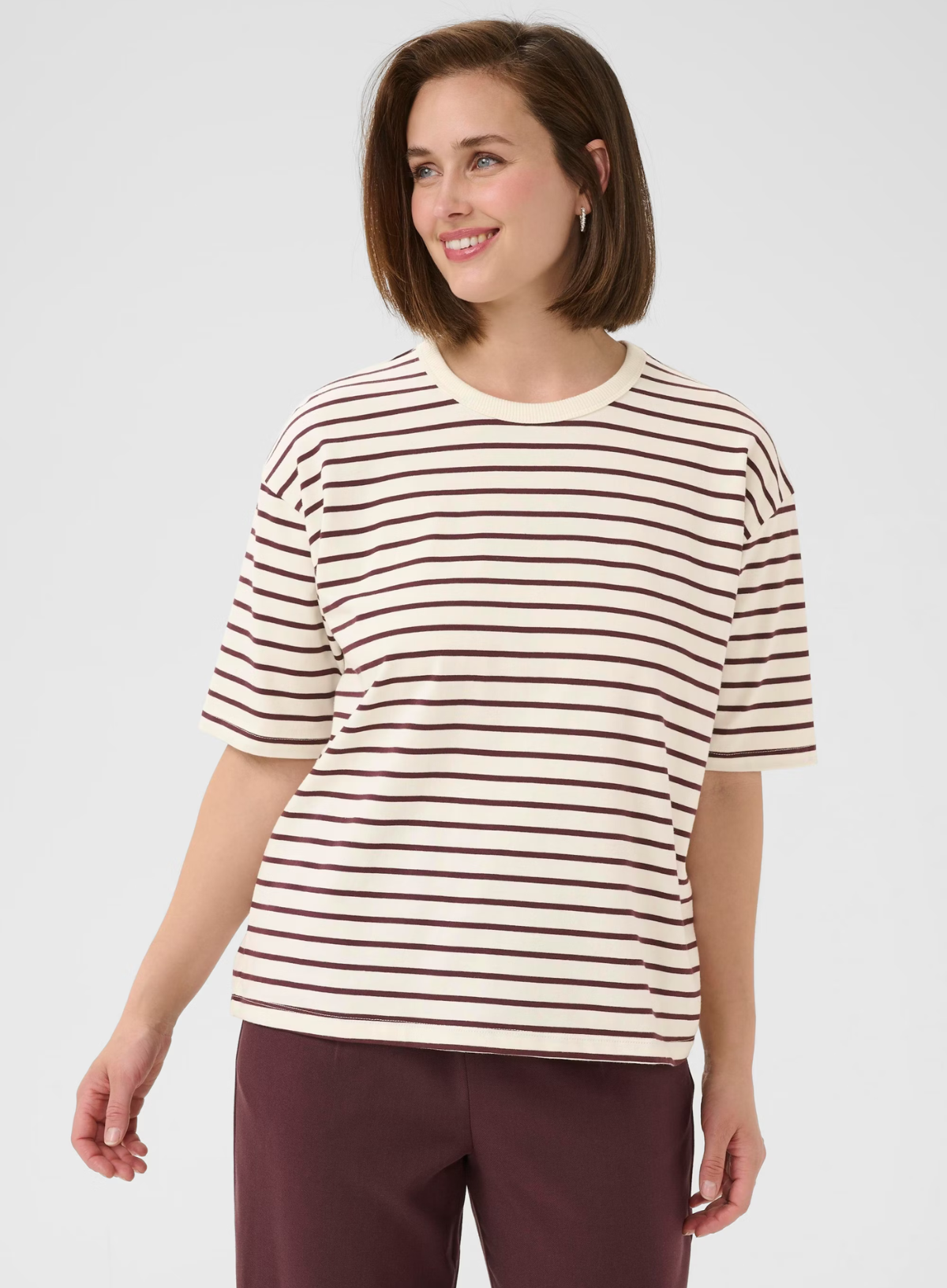 Winny 1/2 Sleeve T-Shirt in Ant.White/Fudge from Kaffe
