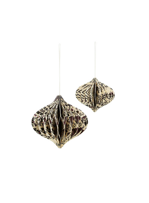 Small Black/white Handmade Paper Honeycomb from Madam Stoltz