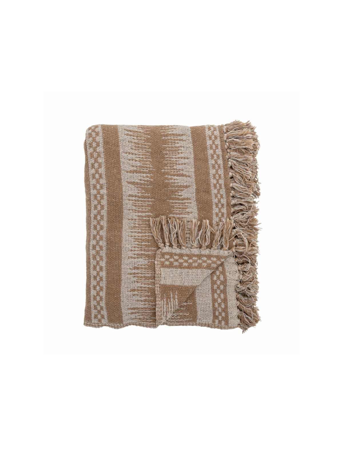 Marmi Brown Recycled Throw from Bloomingville