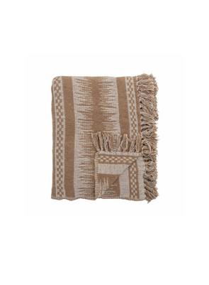 Marmi Brown Recycled Throw from Bloomingville