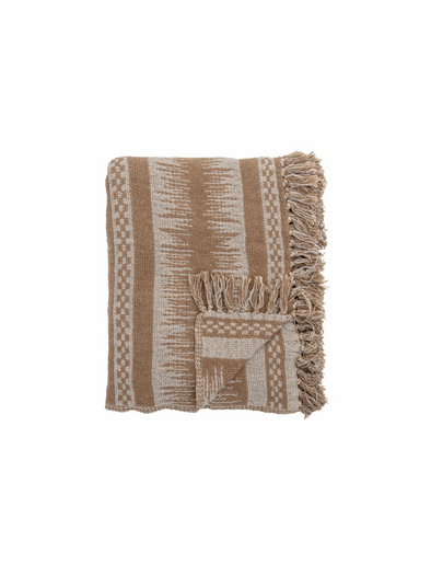 Marmi Brown Recycled Throw from Bloomingville