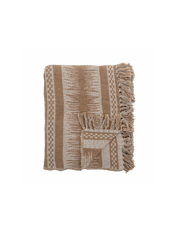 Marmi Brown Recycled Throw from Bloomingville