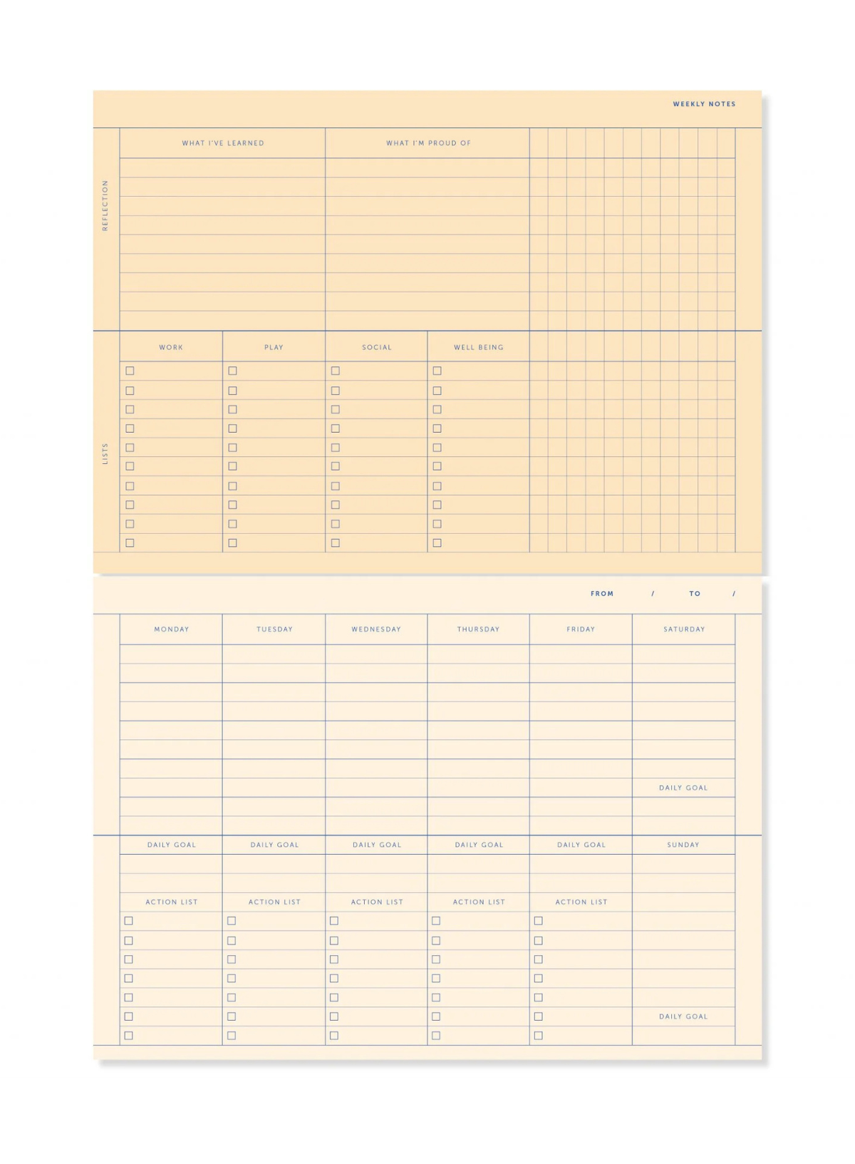 A-Journal Desk Planner in Red