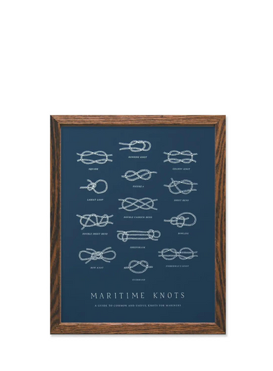 Nautical Knots Art Print in Navy from The Wild Wander