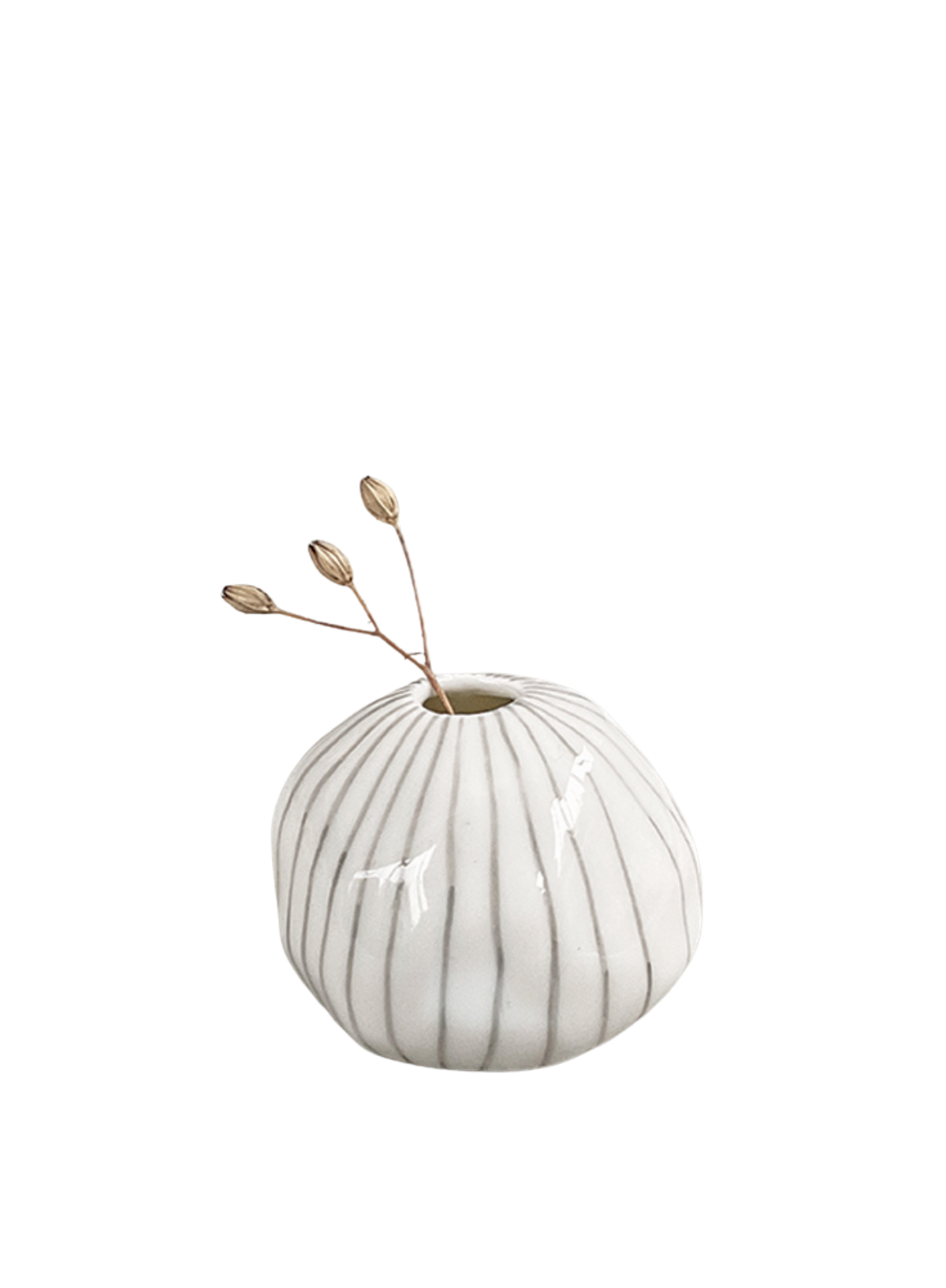 East of India Large Round pebble vase