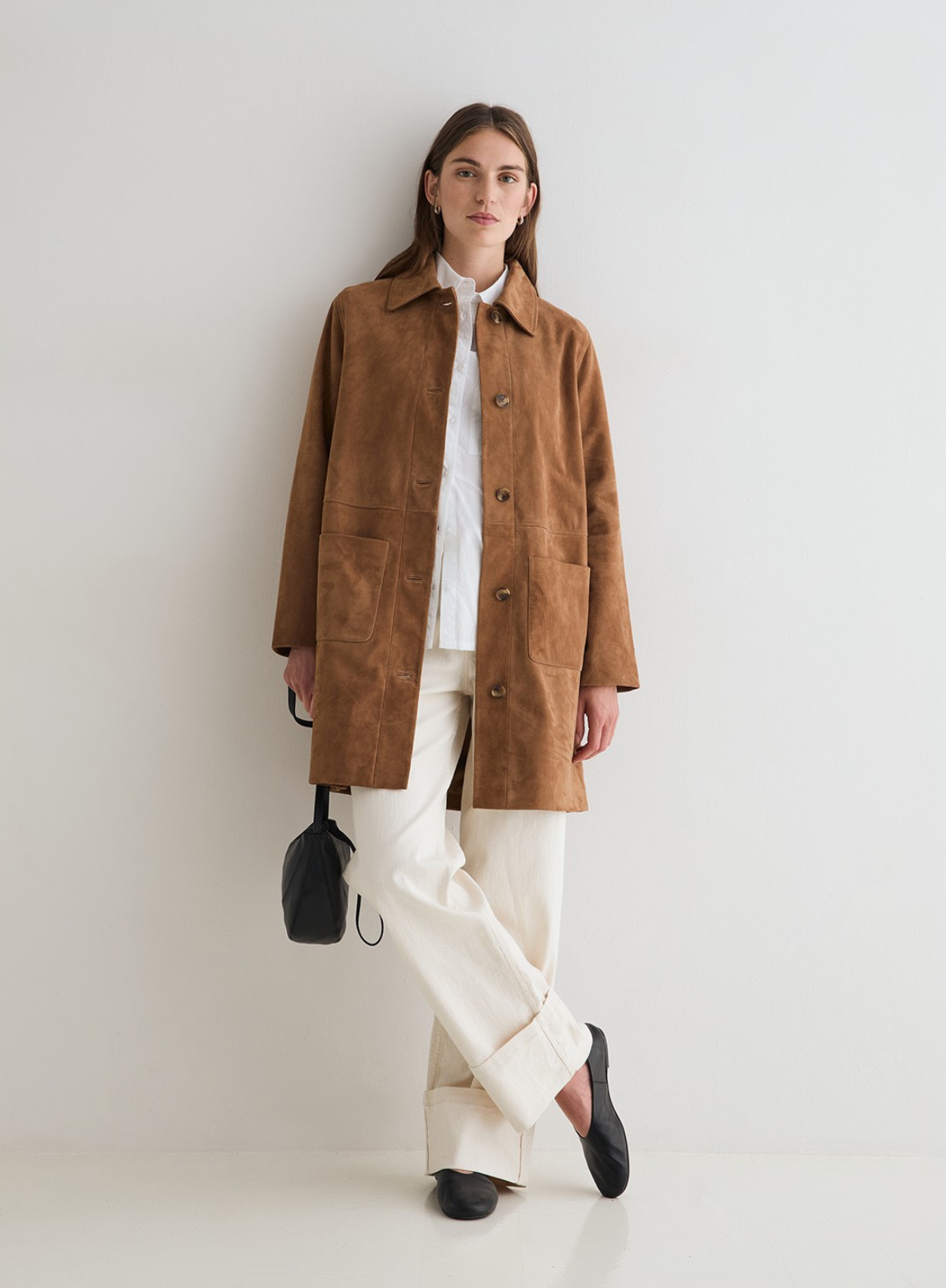 Yerse Kate Suede Jacket in Sand
