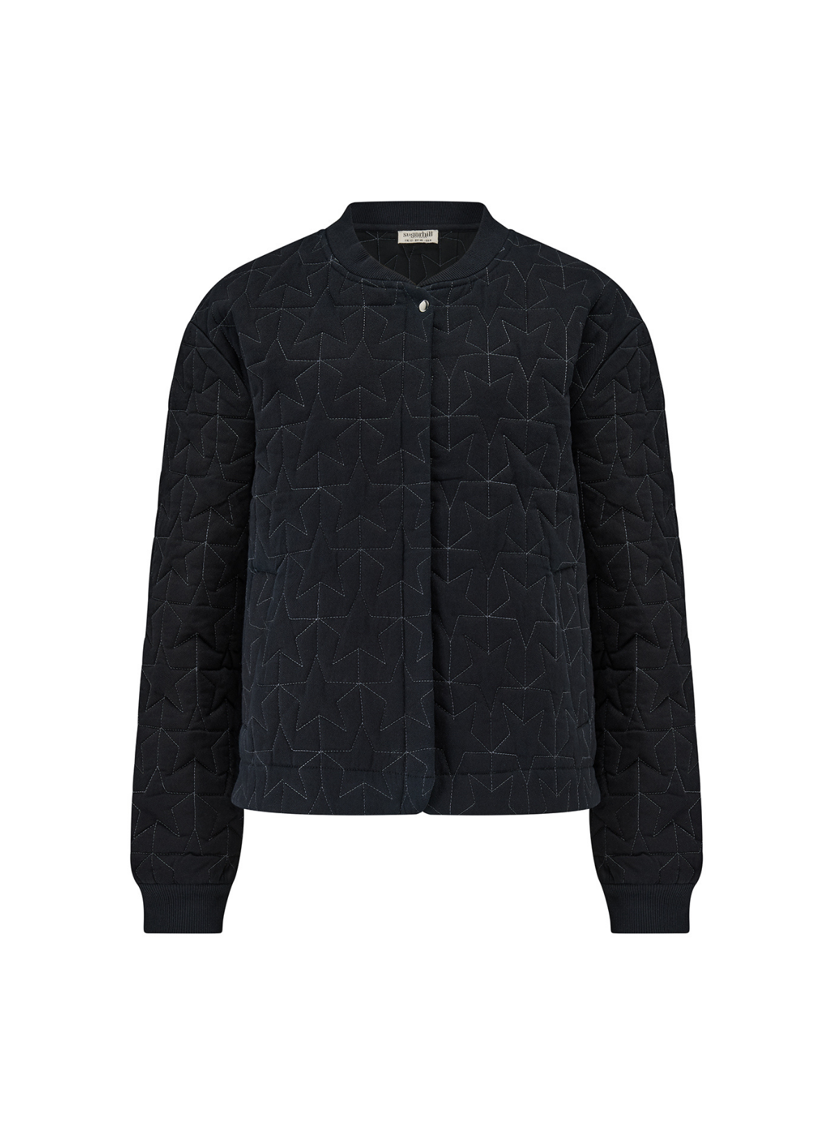Sugarhill Brighton Reagan Quilted Jacket in Black, Star Quilt