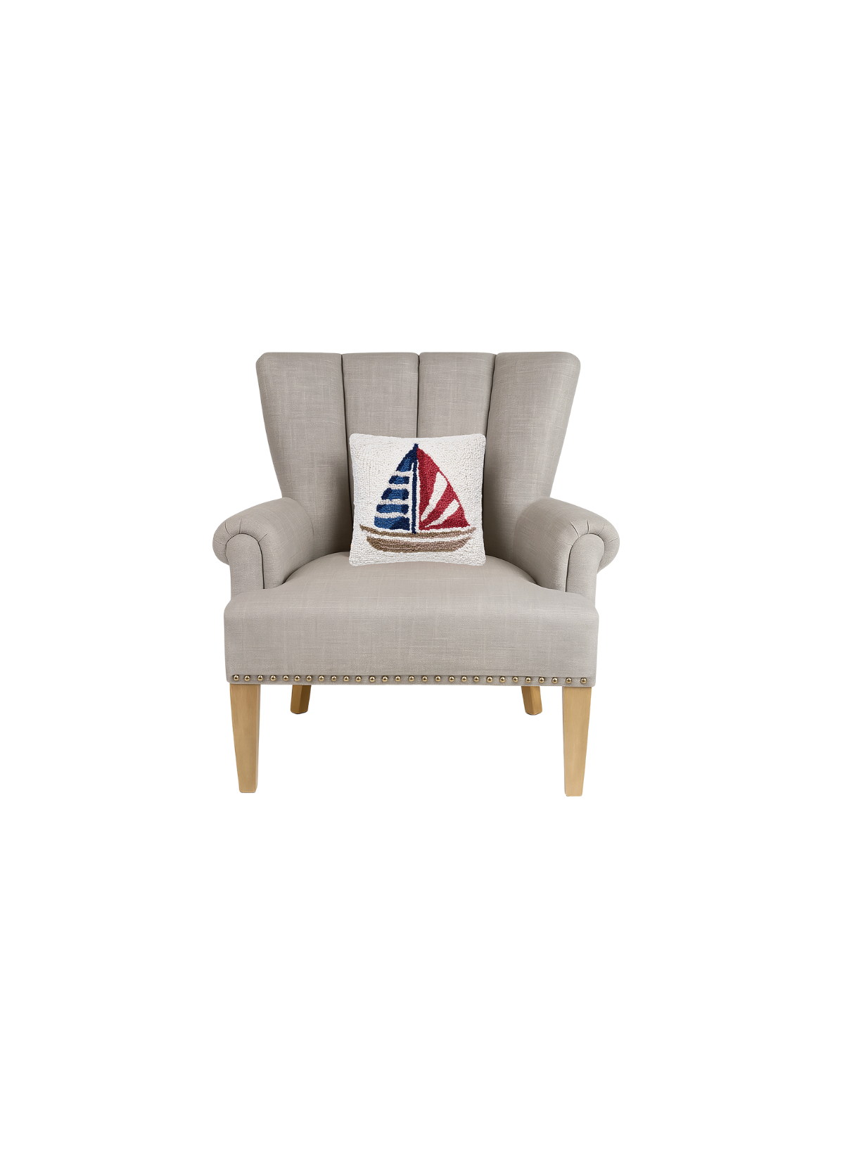 Stripe Sailboat Hook Pillow from Peking Handicraft