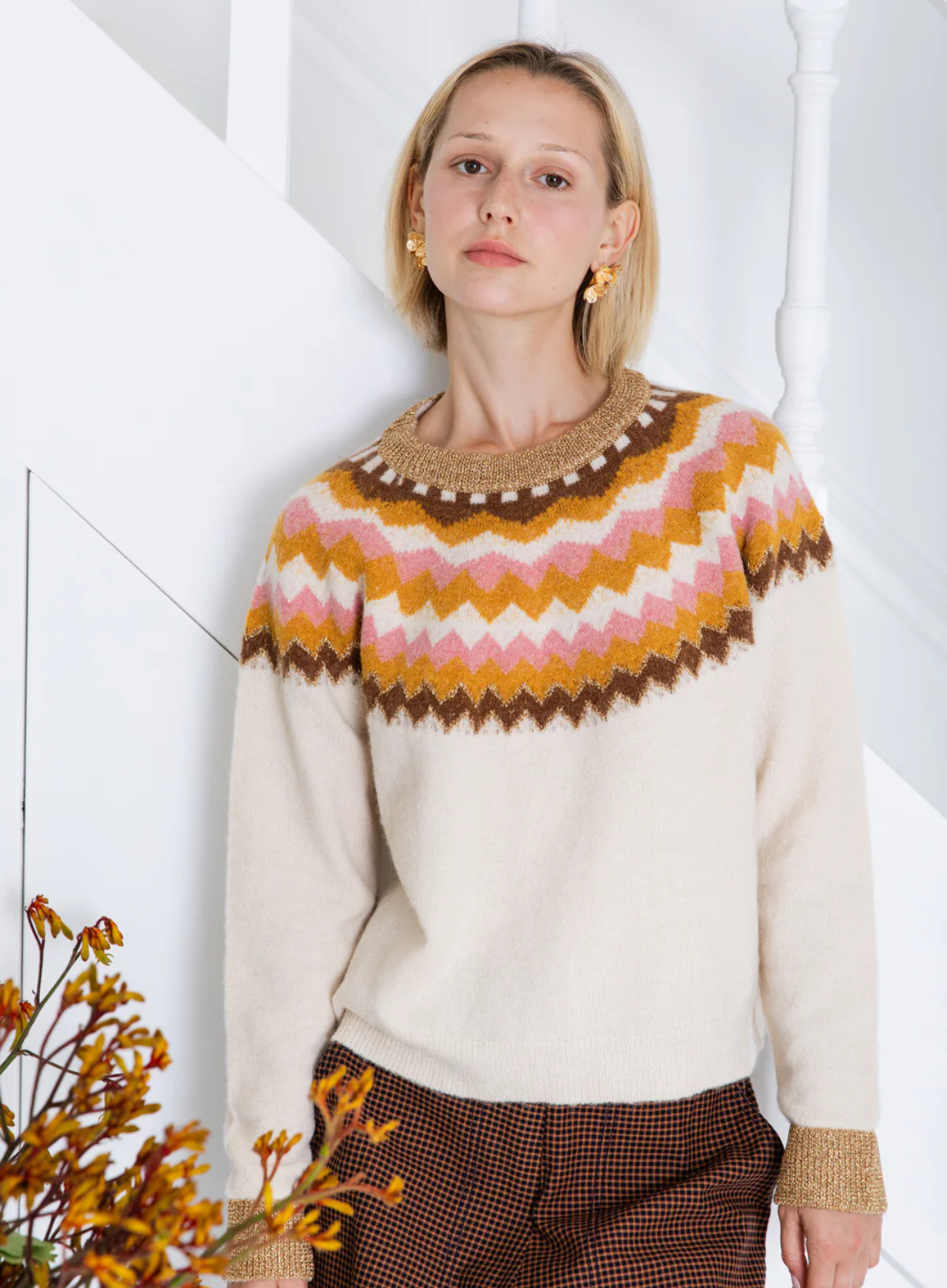 Gigi Jumper in Winter White Multi from Bonté