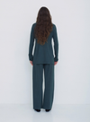 Lavander Wide Leg Trousers in Khaki from Yerse