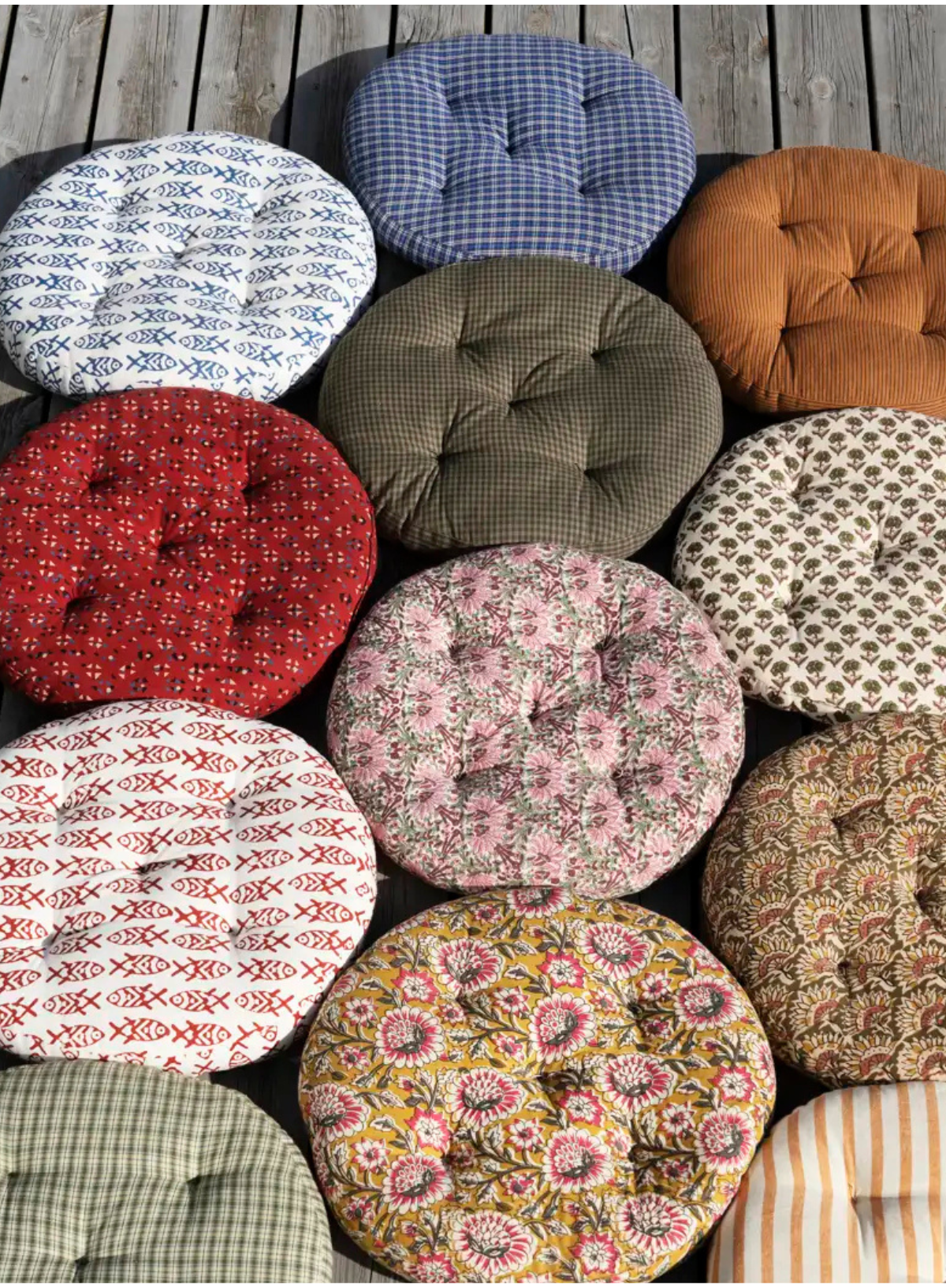 Sindy Round Cotton Chair Pad