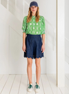 Hugo Scallop Hem Shorts in Dark Wash Denim from Bonté