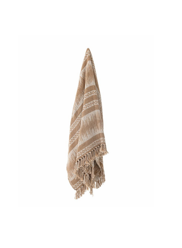 Marmi Brown Recycled Throw from Bloomingville