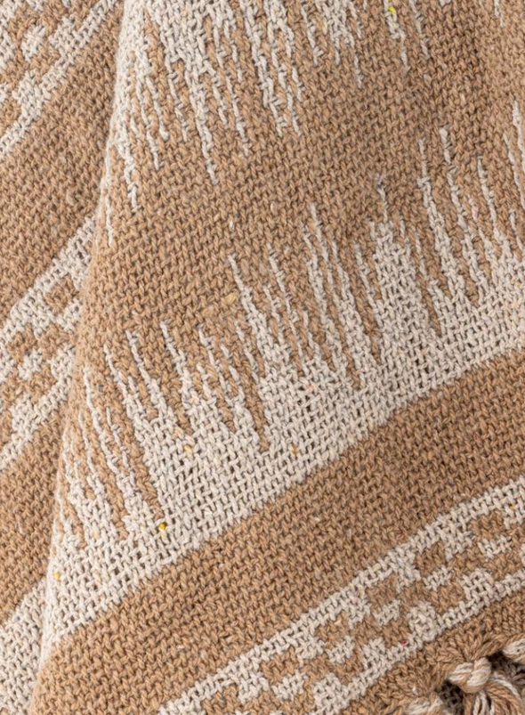 Marmi Brown Recycled Throw from Bloomingville
