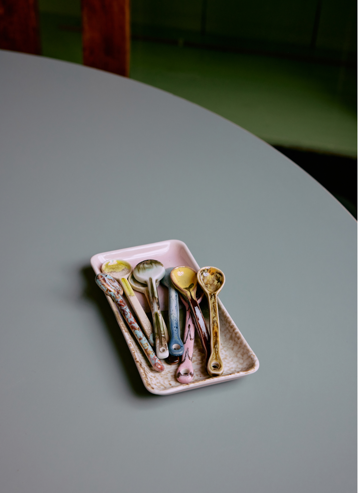 HK Living 70s Ceramics Spoon M in Creek