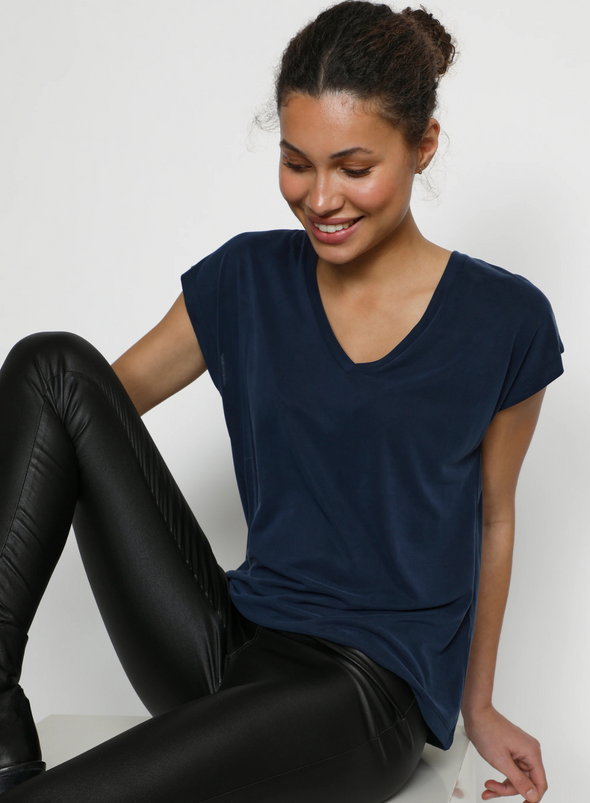 Lise T-Shirt in Midnight Marine from Kaffe