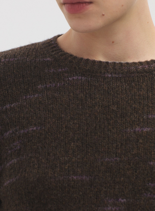 Knitted Bicolor Round Neck Sweater in 323 from Nice Things