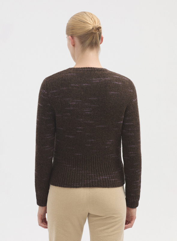 Knitted Bicolor Round Neck Sweater in 323 from Nice Things