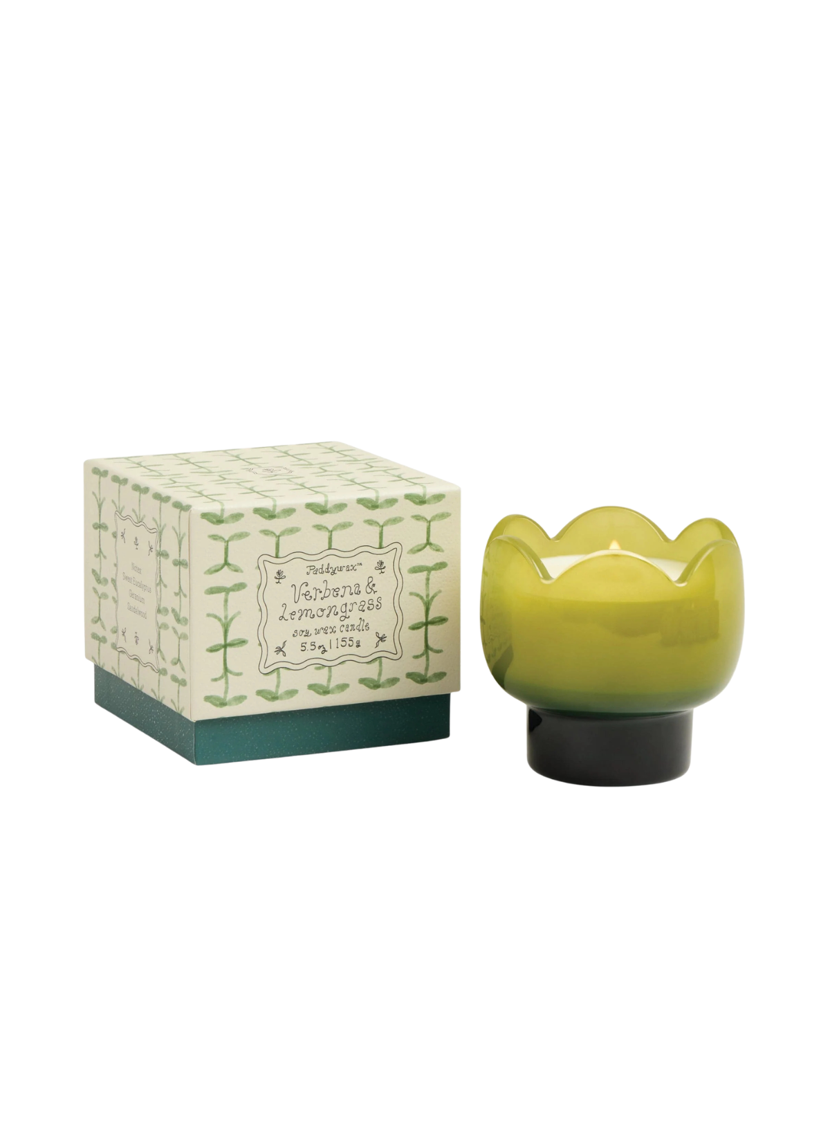 Paddywax Tulip 5.5oz Glass- Verbena & Lemongrass