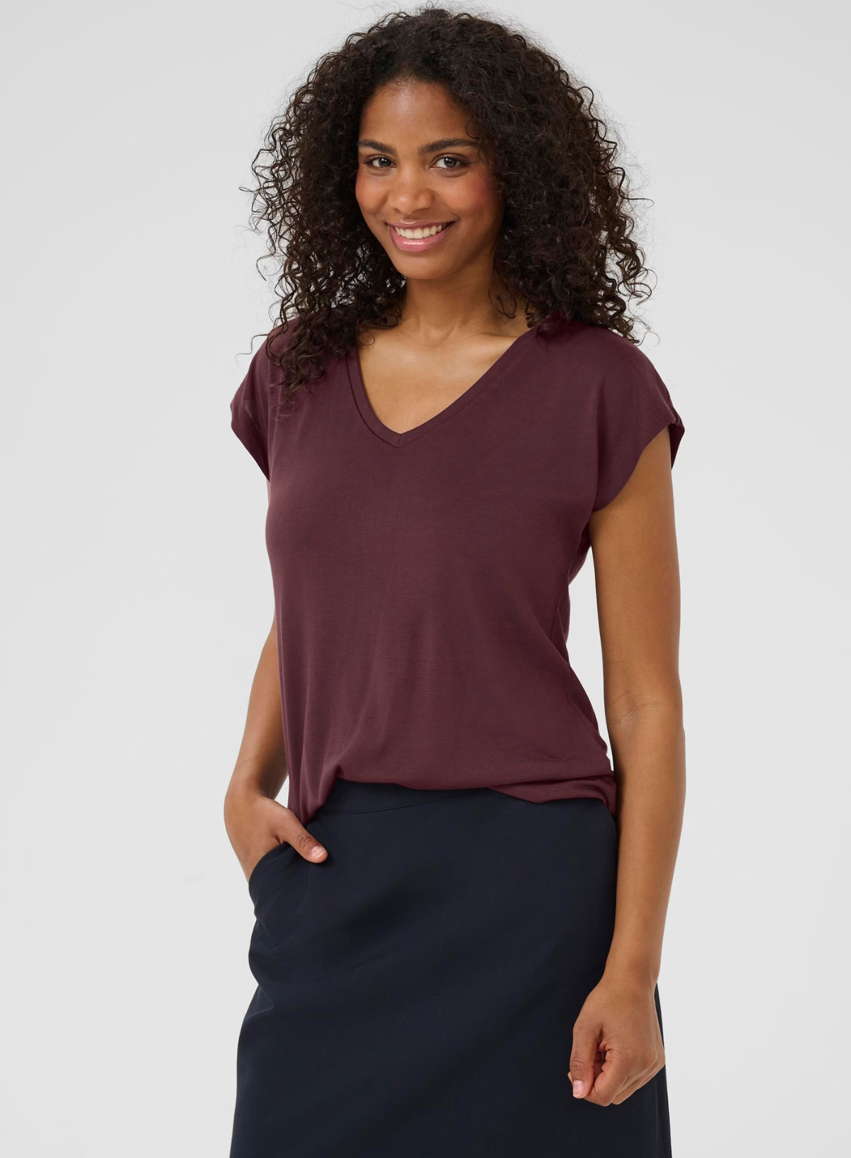 Kaffe Lise Fudge Short Sleeve T Shirt