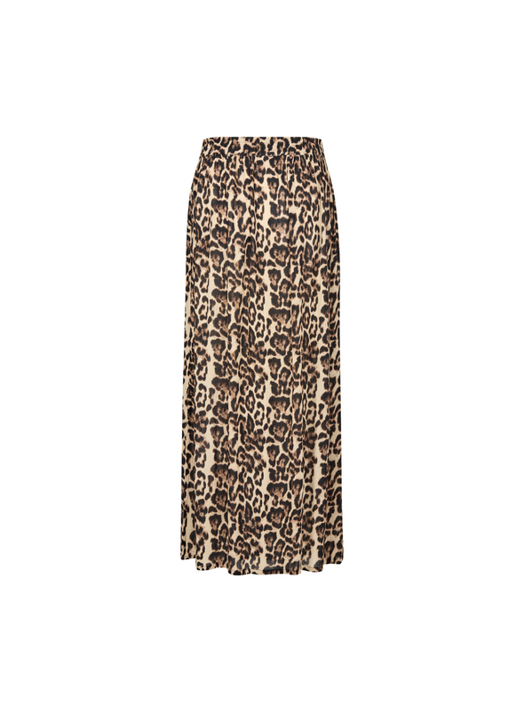 Edita Amber Skirt in Naturel Leopard from Kaffe