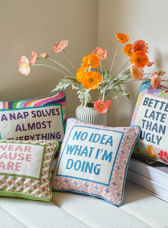 No Idea What I'm Doing Needlepoint Cushion from Peking Handicraft