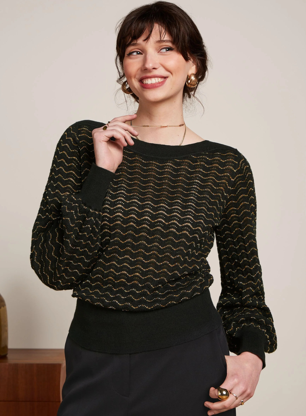 Audrey Top Pacific in Black from King Louie