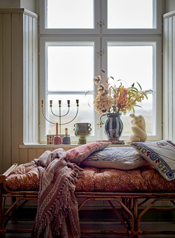 Marmi Brown Recycled Throw from Bloomingville