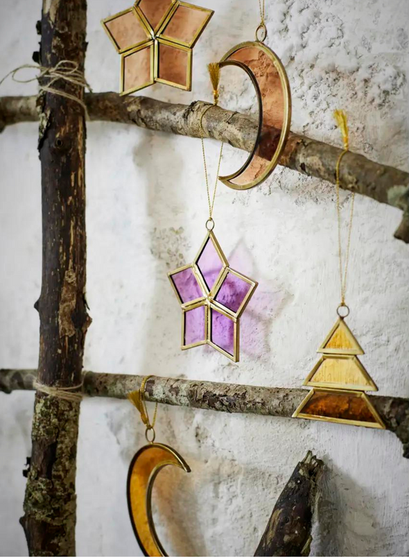 Hanging Glass Coloured Tree from Madam Stoltz