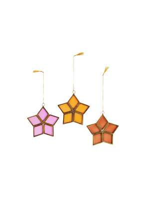 Hanging Glass Coloured Star from Madam Stoltz