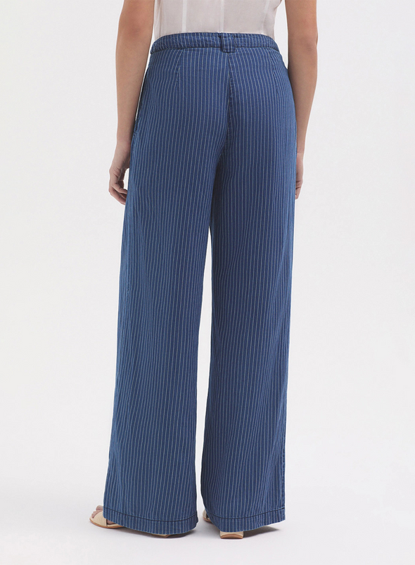 Striped Denim Pants with Pleats from Nice Things