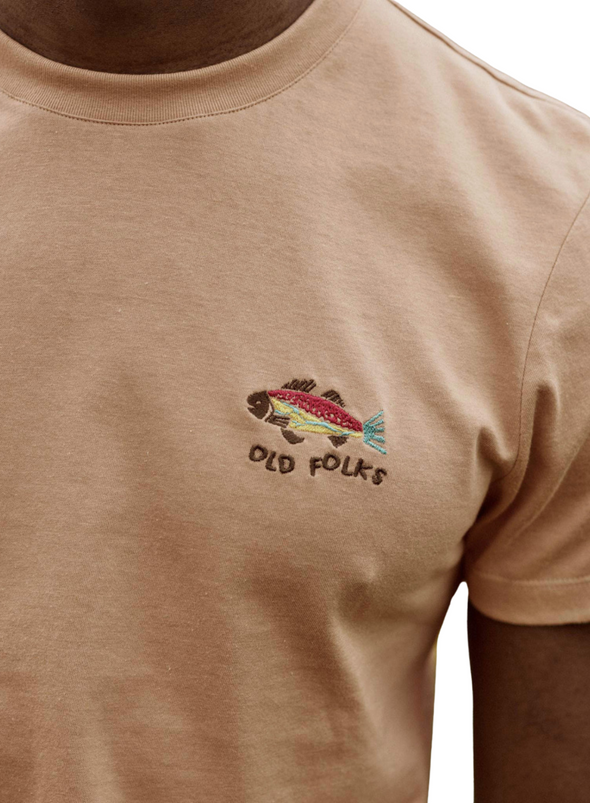 Arcy Knit T-Shirt in Beige from Faguo