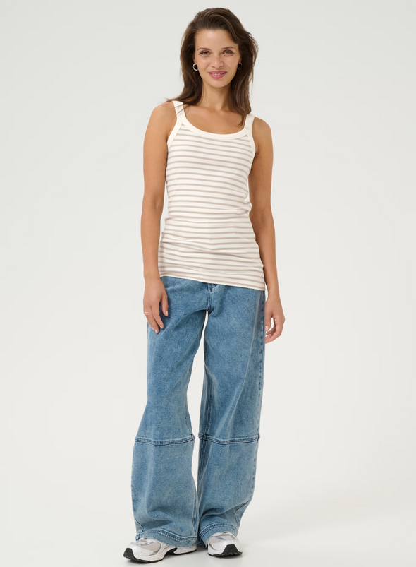 Liddy Tank Top in Feather Grey/Chalk from Kaffe
