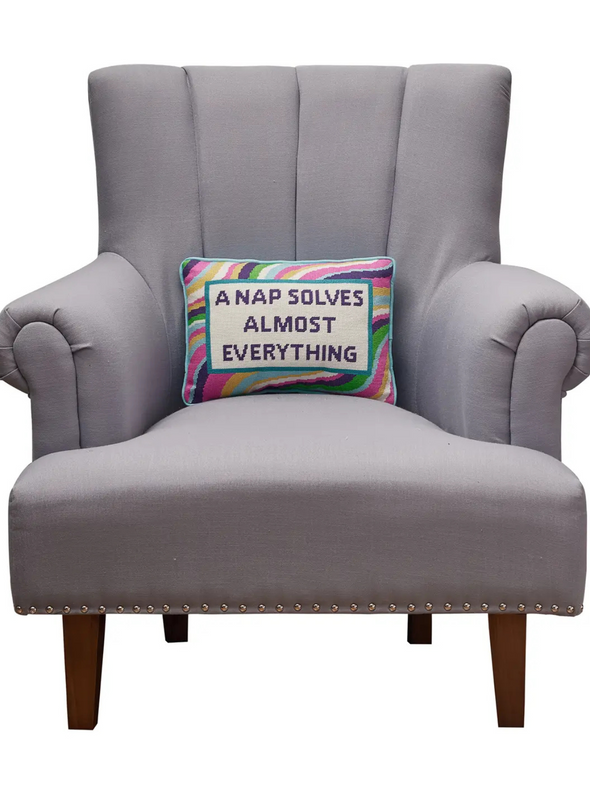 A Nap Solves Almost Everything Needlepoint Cushion from Peking Handicraft