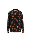 Micah Revere Shirt in Black, Cowgirl Print from Sugarhill