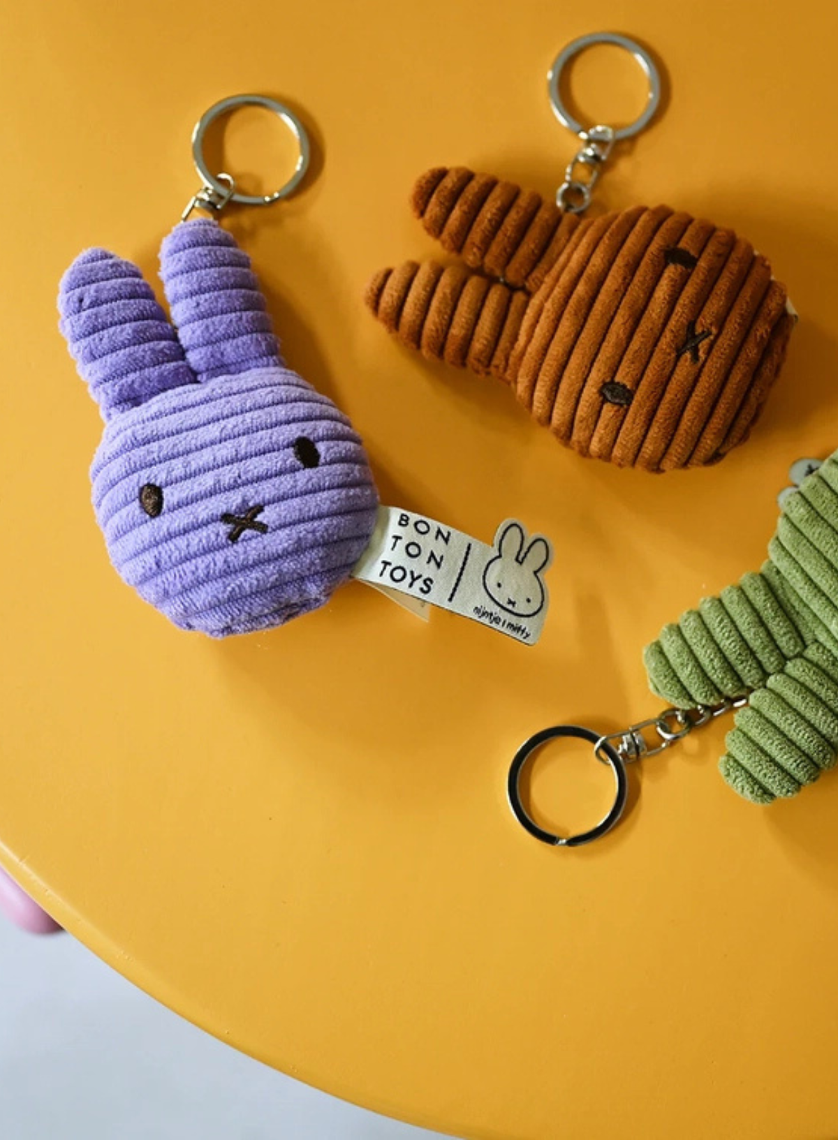 Miffy Flat Corduroy Keyring in Cinnamon