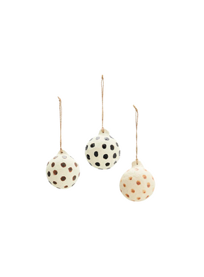 Handmade Paper Pulp Spotted Baubles from Madam Stoltz