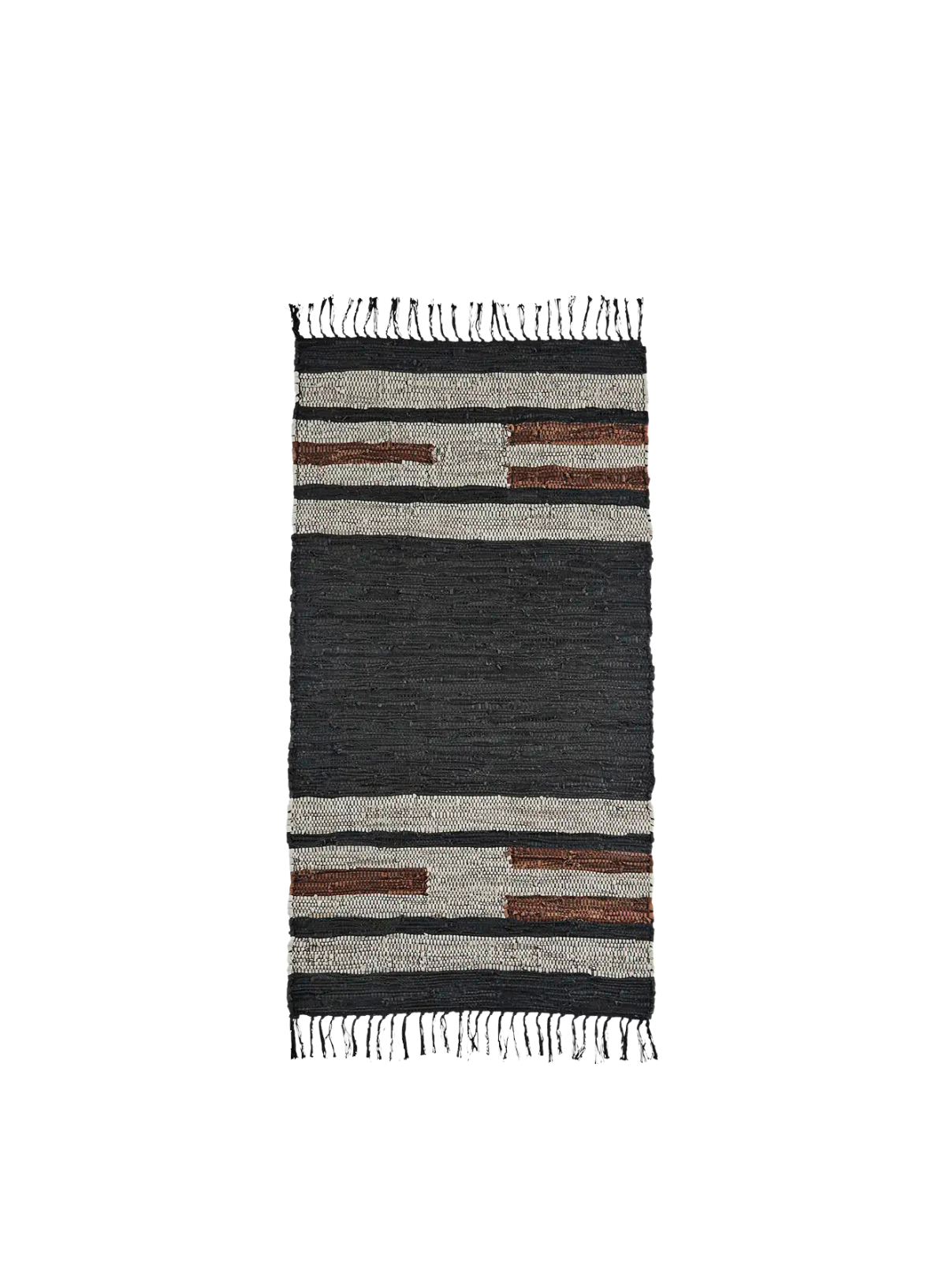 Raggy Leather Rag Rug 70/140cm from Madam Stoltz