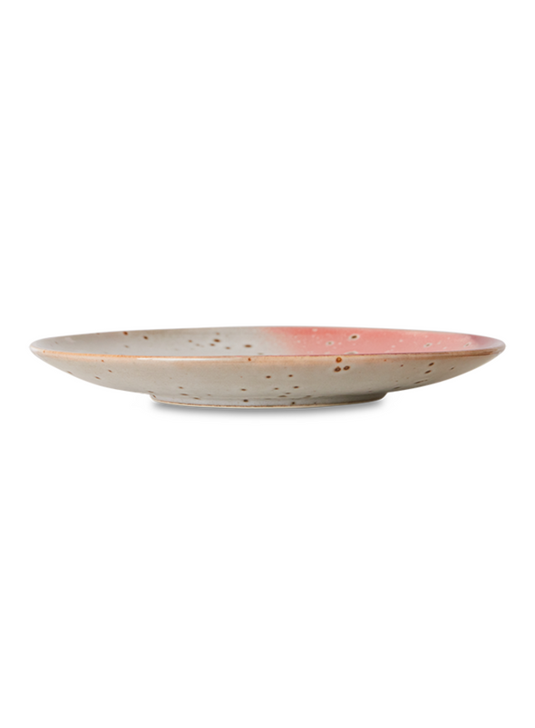 70s Ceramics Dessert Plate in Lychee from HK Living